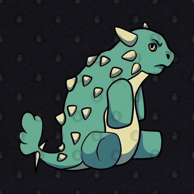 Grumpy ankylosaurus by Pint-Size Design